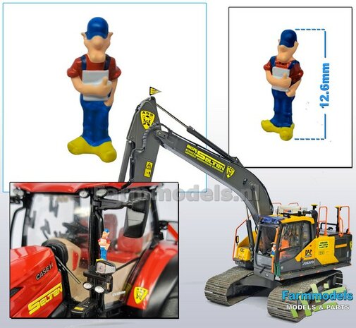 1x OPA pop 12.6mm  Super Gedetailleerd Resin, Handgeschilderd geleverd op kleur 1:32