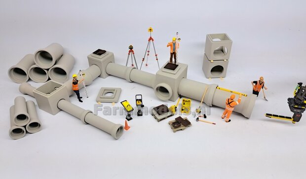 1x RIOOLBUIS  (Binnenmaat 1:1 = &Oslash;500mm)  Materiaal RESIN, BLANK Geleverd  1:32    