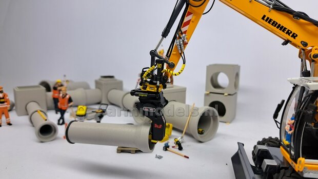 1x RIOOLBUIS  (Binnenmaat 1:1 = &Oslash;1000mm)  Materiaal RESIN, BLANK Geleverd  1:32    