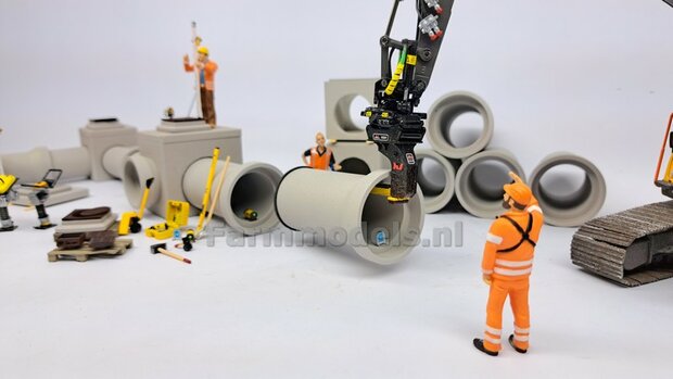 1x RIOOLBUIS BETONLOOK (Binnenmaat 1:1 = &Oslash;1000mm)  Materiaal Resin in BETONLOOK/ CONCRETE Gespoten geleverd  1:32    