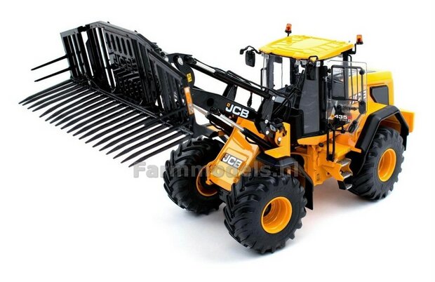 SCHADE/DAMAGE: JCB 435S Agri Shovel met opklapbare grasvork en snelwissel 1:32 Agri Collectables   AT3200180  NB2B   LAST ONE/OP=OP