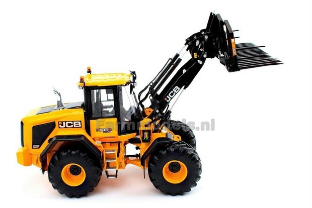SCHADE/DAMAGE: JCB 435S Agri Shovel met opklapbare grasvork en snelwissel 1:32 Agri Collectables   AT3200180  NB2B   LAST ONE/OP=OP