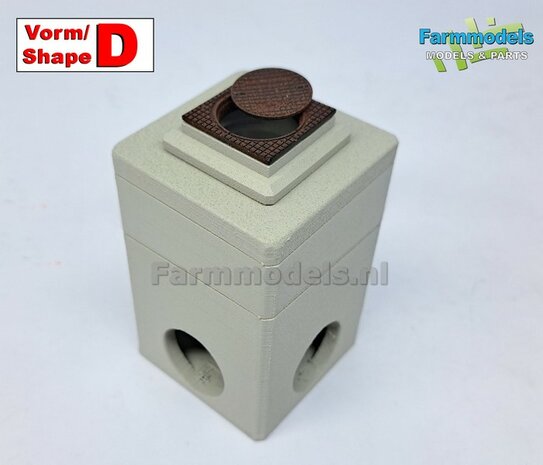 1x PUTAFDEKKING Universeel: (Betonnen) AFDEKKING, PUTRAND en PUTDEKSEL Universeel Materiaal RESIN, BLANK Geleverd  1:32    