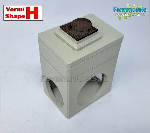 1x PUTAFDEKKING Universeel: (Betonnen) AFDEKKING, PUTRAND en PUTDEKSEL Universeel Materiaal RESIN, BLANK Geleverd  1:32    