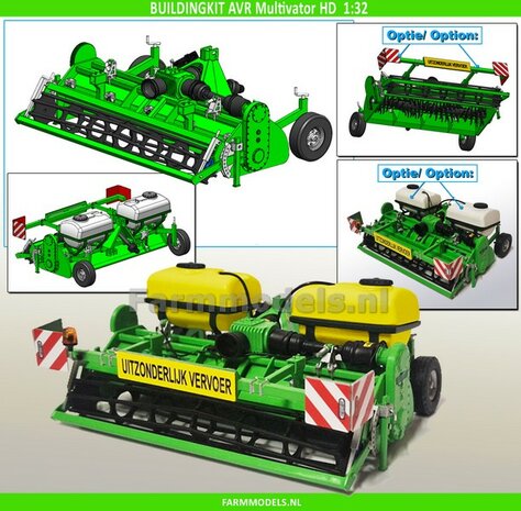 BOUWKIT: AVR MULTIVATOR HD Volveldsfrees/ frontfrees LET OP: BLANK geleverd, zelf in kleur zetten 1:32  LEVERBAAR NOVEMBER 2025