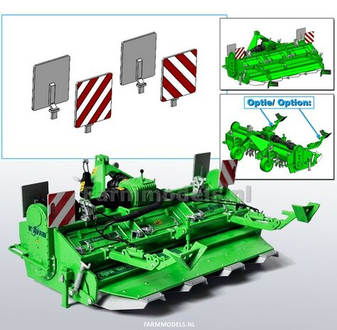 4x BREEDTESCHILDEN met verlichting t.b.v. AVR GeForce incl. Pr&eacute;-Cut decals  LET OP: BLANK geleverd, zelf in kleur zetten 1:32  LEVERBAAR NOVEMBER 2025