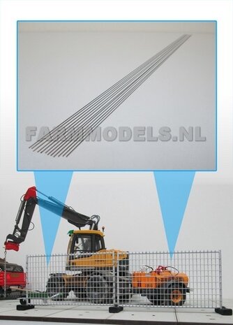 Staaldraad 600 cm t.b.v. 2x Bouwhek 1:32