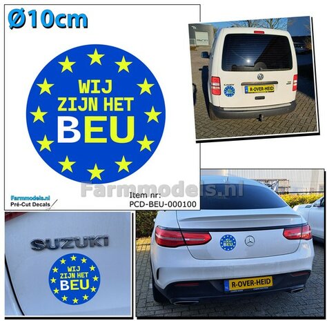 1x WIJ ZIJN HET B-EU sticker &Oslash;10cm