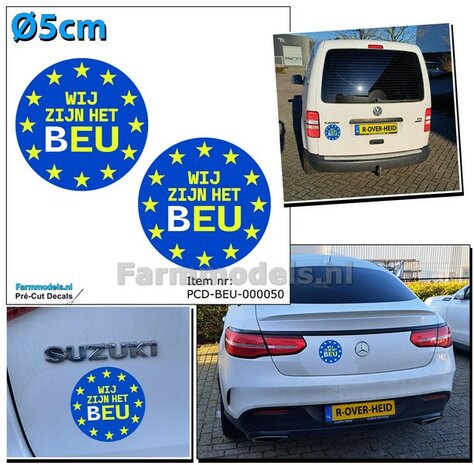 2x WIJ ZIJN HET B-EU sticker &Oslash;5cm