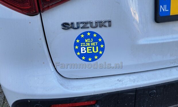 2x WIJ ZIJN HET B-EU sticker &Oslash;5cm