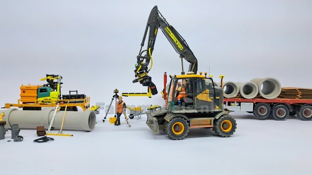 1x MOF RIOOLBUIS  (Binnenmaat 1:1 = &Oslash;800mm) Lengte 40mm  Materiaal Resin, BETONLOOK/ CONCRETE Gespoten geleverd 1:32    