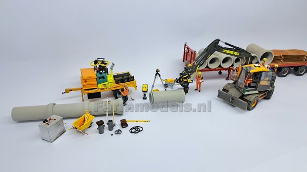 1x MOF RIOOLBUIS  (Binnenmaat 1:1 = &Oslash;500mm) Lengte 40mm  Materiaal Resin, BETONLOOK/ CONCRETE Gespoten geleverd 1:32    