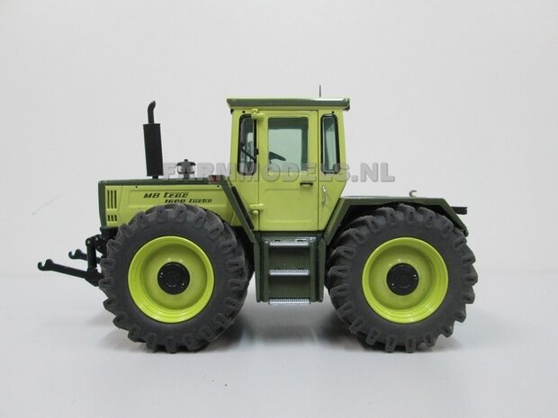 &Oslash; 53.8 mm: 2x MB TRAC 1600 Inlegring/ velgverbreder BLANK geleverd + Brede vooras Banden voor MB trac 1600 1:32           