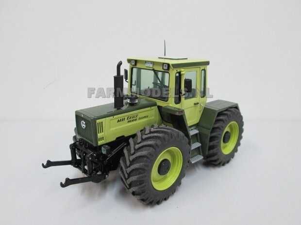 &Oslash; 53.8 mm: 2x MB TRAC 1600 Inlegring/ velgverbreder BLANK geleverd + Brede vooras Banden voor MB trac 1600 1:32           