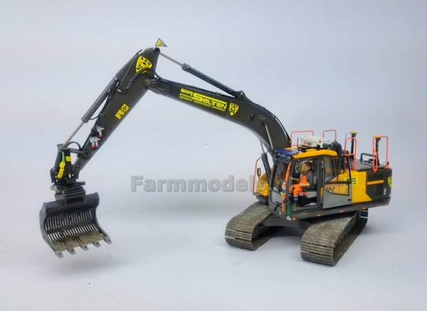 Puinriek HEAVY DUTY met vaste TANDEN 44.8 mm breed RESIN Blank geleverd t.b.v. S70 KOPPELING  1:32  