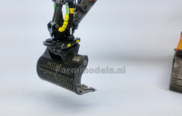 Puinriek HEAVY DUTY met vaste TANDEN 44.8 mm breed RESIN Blank geleverd t.b.v. S70 KOPPELING  1:32  