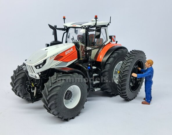 &Oslash; 54.8 x 25.8 mm: CASE-STEYR-NH: 2x Michelin Axiobib2 Banden + RESIN Velgen BLANK Geleverd 1:32  Farmmodels Prem. Line Series 