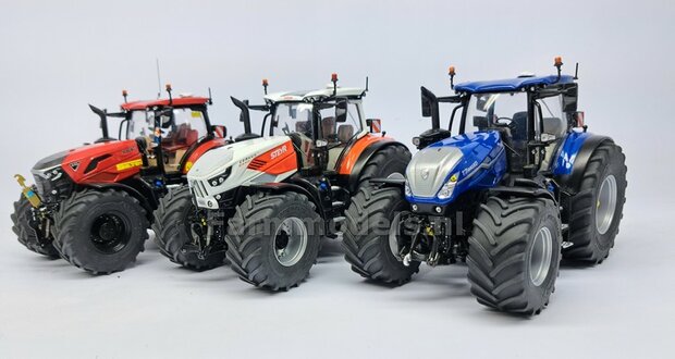 &Oslash; 54.8 x 25.8 mm: CASE-STEYR-NH: 2x Michelin Axiobib2 Banden + Resin Velgen ALU-METALIC gespoten geleverd 1:32  Farmmodels Prem. Line Series 