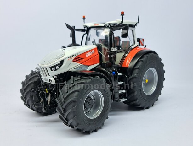&Oslash; 54.8 x 25.8 mm: CASE-STEYR-NH: 2x Michelin Axiobib2 Banden + Resin Velgen ALU-METALIC gespoten geleverd 1:32  Farmmodels Prem. Line Series 