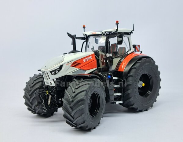 &Oslash; 54.8 x 25.8 mm: CASE-STEYR-NH: 2x Michelin Axiobib2 Banden + Resin Velgen ZWART GLANS gespoten geleverd 1:32  Farmmodels Prem. Line Series 