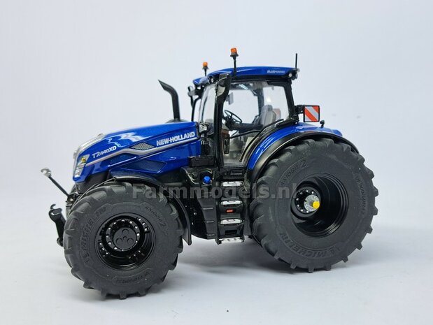 &Oslash; 54.8 x 25.8 mm: CASE-STEYR-NH: 2x Michelin Axiobib2 Banden + Resin Velgen ZWART GLANS gespoten geleverd 1:32  Farmmodels Prem. Line Series 