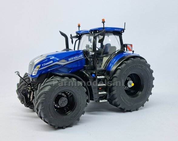 &Oslash; 54.8 x 25.8 mm: CASE-STEYR-NH: 2x Michelin Axiobib2 Banden + Resin Velgen ZWART GLANS gespoten geleverd 1:32  Farmmodels Prem. Line Series 