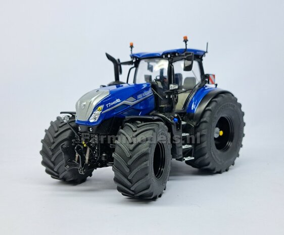 &Oslash; 54.8 x 25.8 mm: CASE-STEYR-NH: 2x Michelin Axiobib2 Banden + Resin Velgen ZWART GLANS gespoten geleverd 1:32  Farmmodels Prem. Line Series 