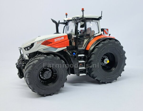 &Oslash; 70.3 x 30.4 mm: CASE-STEYR-NH: 2x Michelin Axiobib2 Banden + Resin Velgen ZWART GLANS gespoten geleverd 1:32  Farmmodels Prem. Line Series 