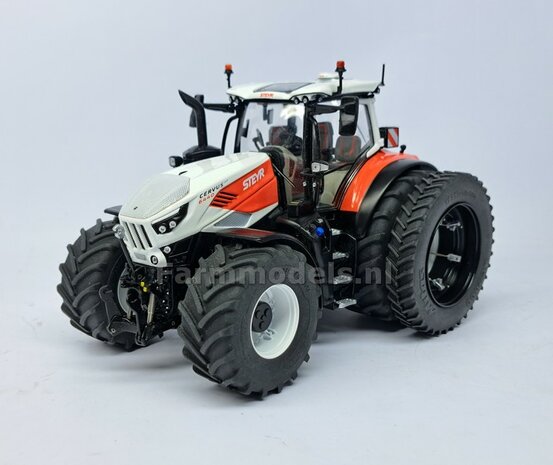 &Oslash; 70.3 x 30.4 mm: CASE-STEYR-NH: 2x Michelin Axiobib2 Banden + Resin Velgen WIT GLANS gespoten geleverd 1:32  Farmmodels Prem. Line Series 