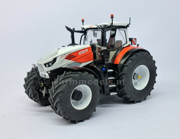 &Oslash; 70.3 x 30.4 mm: CASE-STEYR-NH: 2x Michelin Axiobib2 Banden + Resin Velgen WIT GLANS gespoten geleverd 1:32  Farmmodels Prem. Line Series 