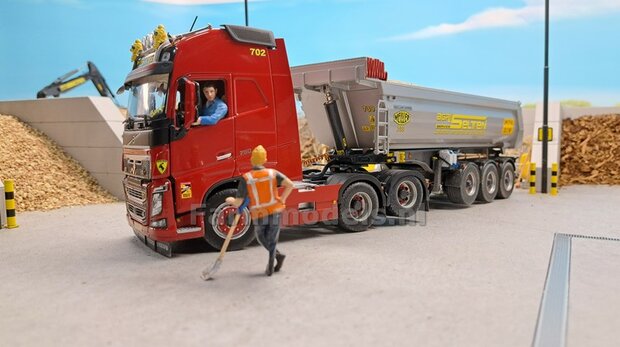 10x STAPELBLOK 4x2 VLAK/SCHUIN Afm. blok: 50 x 25 x 25mm GRIJS KUNSTSTOF CONCRETE BETONLOOK Gespoten  1:32  NB2B  