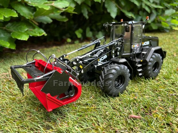 BLACK  JCB 435S Agri Shovel met voermengbak 1:32