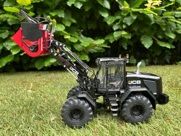 BLACK  JCB 435S Agri Shovel met voermengbak 1:32