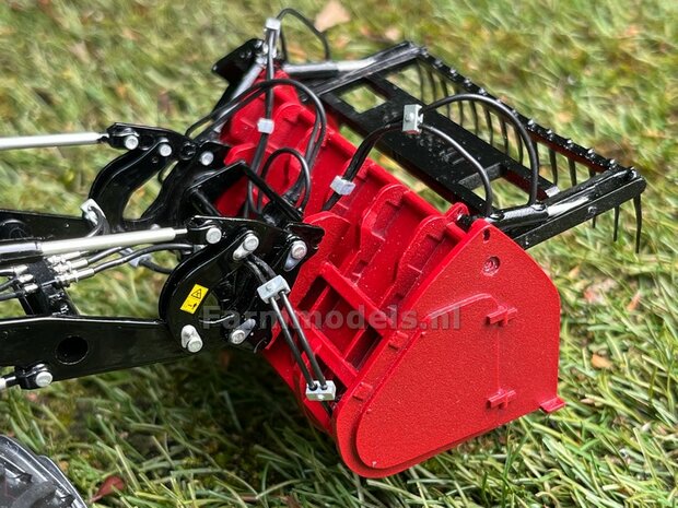 BLACK  JCB 435S Agri Shovel met voermengbak 1:32