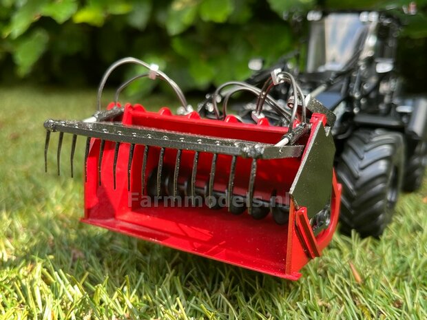 BLACK  JCB 435S Agri Shovel met voermengbak 1:32