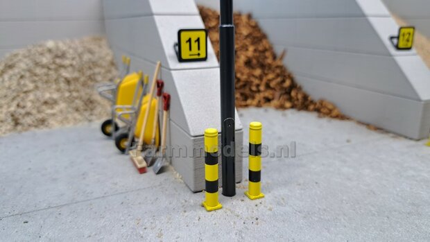 4x PAS-BLOK "2x2" t.b.v. MODULAIRE WANDEN verbinding Materiaal GRIJS KUNSTSTOF, BLANK Geleverd  1:32   NB2B 
