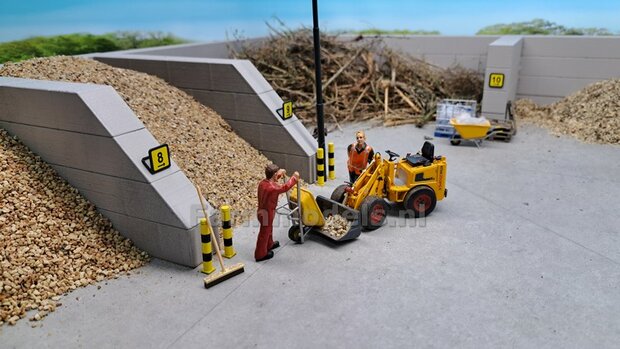 2x PAS-BLOK "3x2" t.b.v. MODULAIRE WANDEN verbinding Materiaal KUNSTSTOF, BETONLOOK Gespoten geleverd  1:32   NB2B 