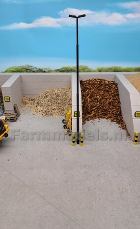 WAND MODULAIR STAPELBLOKKEN RECHT VOOR VLAK BOVEN Afm: 200 x 25 x 75mm KUNSTSTOF BETONLOOK Gespoten 1:32  NB2B      