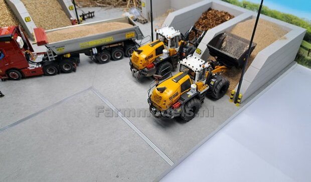 WAND MODULAIR STAPELBLOKKEN RECHT VOOR VLAK BOVEN Afm: 200 x 25 x 75mm KUNSTSTOF BETONLOOK Gespoten 1:32  NB2B      