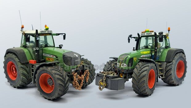 &Oslash; 51.8 x 23.7 mm: Fendt 926/930 WeiseToys: 2x Brede Vooras banden + velgen BLANK geleverd 1:32 Farmmodels Custom Line Series