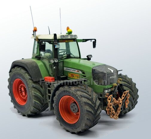 &Oslash; 65.6 x 28.5 mm: Fendt 926/930 WeiseToys: 2x Brede Achteras banden + velgen BLANK geleverd 1:32 Custom Line Series