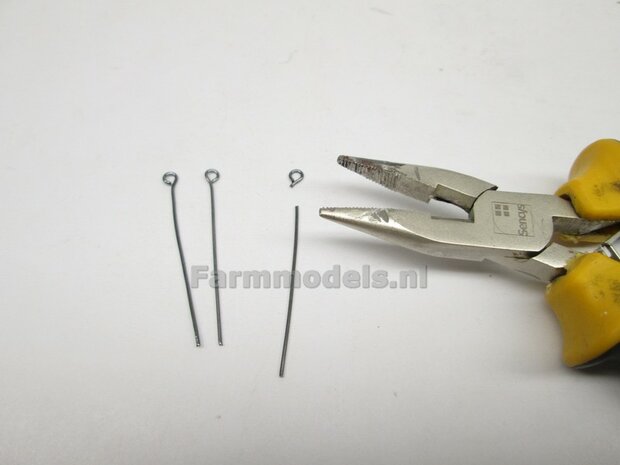 &Oslash; 47.3 mm: 2x Dubbellucht Shovel banden + ALU. velgen ZWART GLANS gespoten geleverd passend in Farmmodels Alu velgen nr. 7A 1:32         