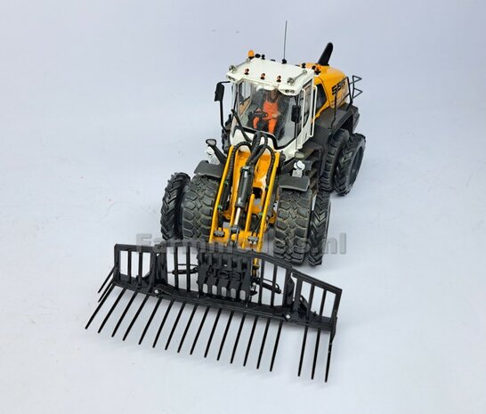 &Oslash; 50.5 mm: CLAAS TORION Wiking: 2x Dubbellucht Shovel banden + Alu. velgen CLAAS ORANJE, passen in de standaard velgen shovel Wiking  1:32         