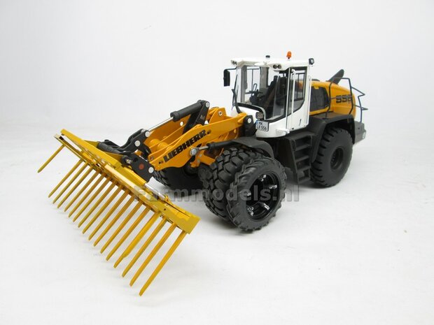 &Oslash; 50.5 mm: CLAAS TORION Wiking: 2x Dubbellucht Shovel banden + Alu. velgen CLAAS ORANJE, passen in de standaard velgen shovel Wiking  1:32         