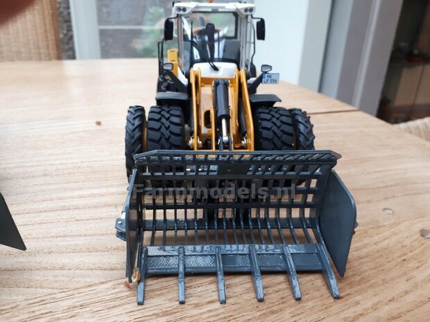 &Oslash; 50.5 mm: CLAAS TORION Wiking: 2x Dubbellucht Shovel banden + Alu. velgen CLAAS ORANJE, passen in de standaard velgen shovel Wiking  1:32         