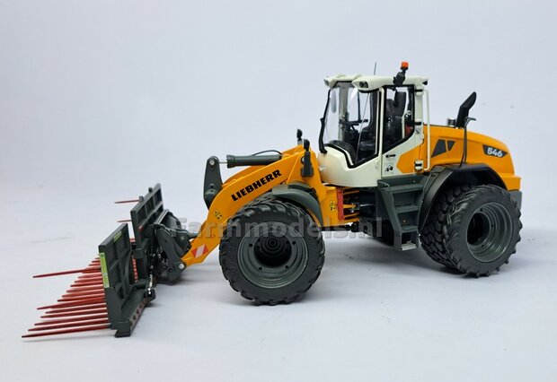 &Oslash; 47.3 mm: 2x Dubbellucht Shovel banden + ALU. velgen LIEBHERR GRIJS geleverd passend in Farmmodels Alu velgen nr. 7A 1:32         