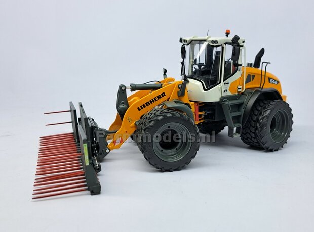 &Oslash; 47.3 mm: LIEBHERR 546: 2x brede Shovel banden + ALUMINIUM velgen BLANK geleverd geschikt voor LIEBHERR AT 1:32  
