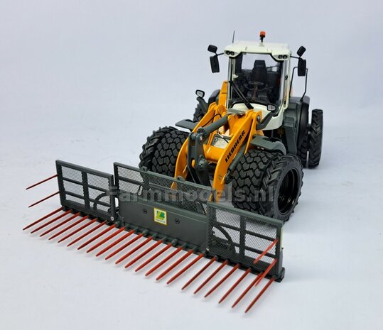 &Oslash; 47.3 mm: LIEBHERR 546: 2x brede Shovel banden + ALUMINIUM velgen BLANK geleverd geschikt voor LIEBHERR AT 1:32  