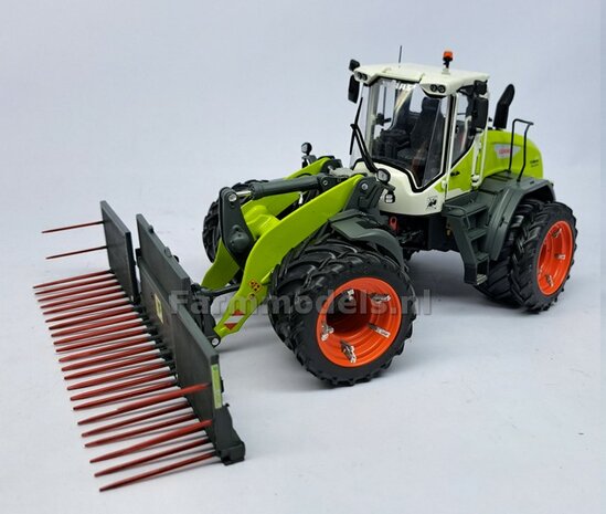 &Oslash;50.3 mm: CLAAS TORION 1611 AT: 2x ALU. DUBBELLUCHT Velgen CLAAS ORANJE Geleverd + banden passend in originele velgen CLAAS TORION AT 1:32
