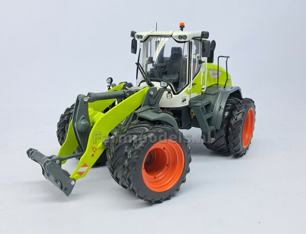 &Oslash;50.3 mm: CLAAS TORION 1611 AT: 2x ALU. DUBBELLUCHT Velgen CLAAS ORANJE Geleverd + banden passend in originele velgen CLAAS TORION AT 1:32